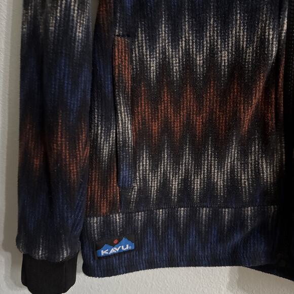 Kavu Fleece Full Zip Jacket Bold Strip Multicolor outdoor Womens Medium - Picture 2 of 4